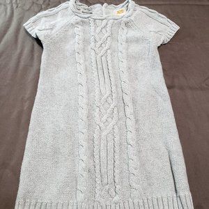 Knit Sweater Dress Size 2T Grey Colour 100% Cotton Joe Fresh Button Closure